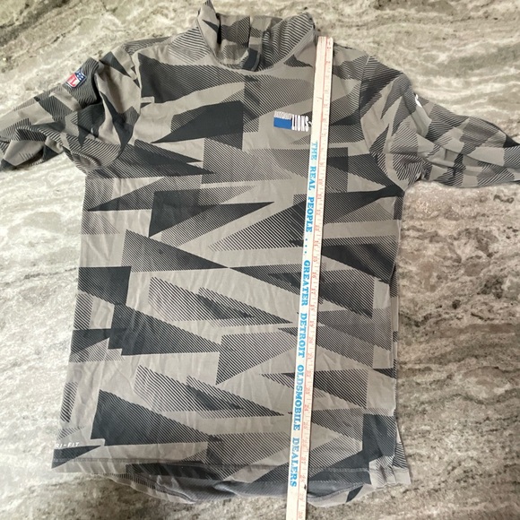 Nike Gray Detroit Lions Sideline Impact Hoodie Shirt Size Medium (M1) - Picture 8 of 9